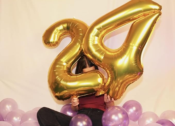 Number Balloons Gold 24 Balloon 40 inch - Image 3