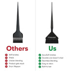 Framar Root Repair Hair Color Brush Set - Hair Dye Brush Kit, Hair Coloring Brushes For Hair Stylist, Tint Brushes for Hair Color, Extra Control Near Scalp - 2 Pack Black
