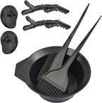 7 Pcs Professional Salon Hair Coloring Dyeing Kit Mixing Bowl, Angled Comb, Hair Dye Color Brush, Earmuffs and Hair Clips