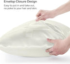 BEDELITE Satin Body Pillow Cover, Super Soft and Cooling Body Pillow Pillowcase for Hair and Skin, Breathable Silky Full Long Pillowcase Cover(20"x54", Ivory)