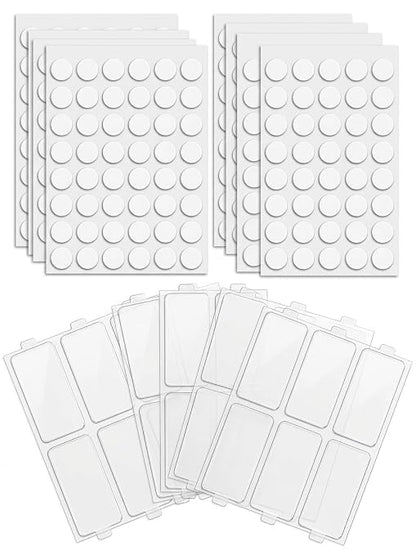 Glue Dots Double Sided 450Pcs, Leaves No Sticky Marks. Round & Square Dots by Unknown