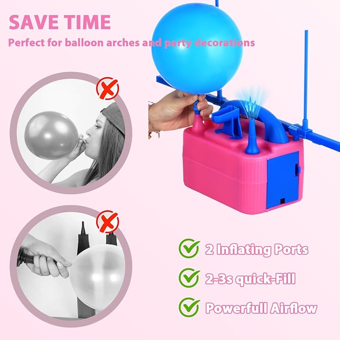 Balloon Pump Electric, Electric Air Pump Replace Manual Balloon Hand Pump - Image 9