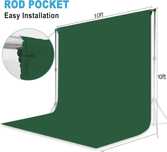 Dark Green Photography Backdrop - Image 2