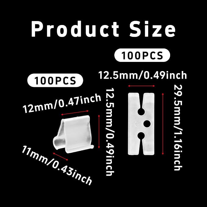 200PCS Transparent Plastic Balloon Clips - Image 2
