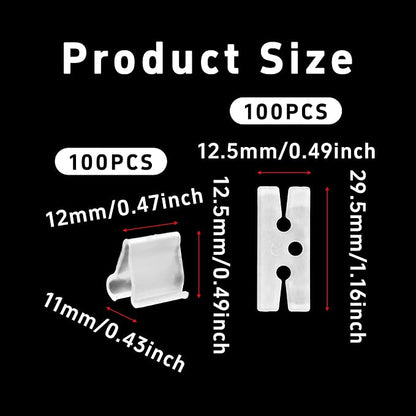200PCS Transparent Plastic Balloon Clips - Image 2