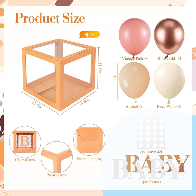 Zhanmai baby Boxes for Bear Baby Shower Decoration - Image 2