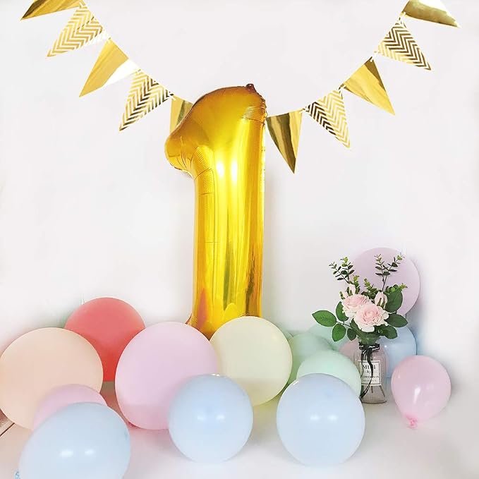 TONIFUL 40 Inch Gold Number 5 Balloons Large Foil 5th Birthday Decorations | - Image 3
