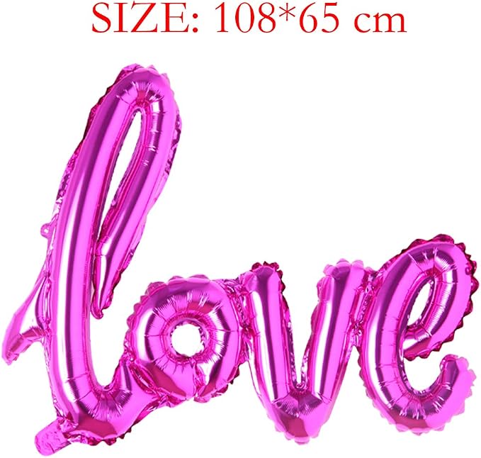 Giant multicolor Love Letter Foil Balloons Champagne Love Balloon, Wedding - Image 4