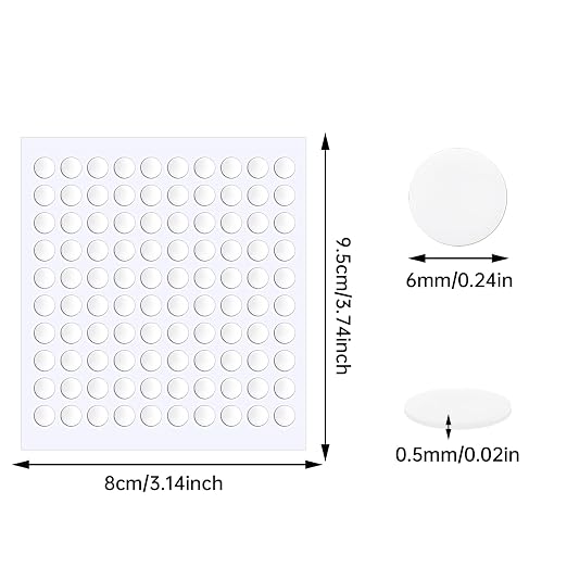 JANYUN 1000 Pcs Double Sided Sticky Dots 6 mm Clear Round Putty - Image 2