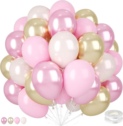 Pink Gold Balloons by BIAPIAN