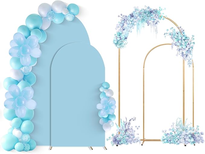 Wedding Arch Backdrop Stand Set of 2 by SuuWoee