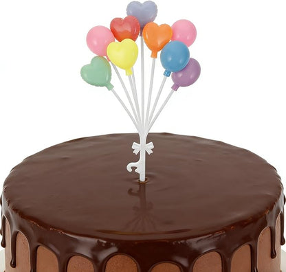Miniature Dollhouse Balloon Decorations 8Pcs Round and Heart-Shaped Balloons - Image 6