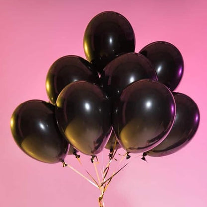 Voircoloria 105pcs Black Party Latex Balloons, 12inch | - Image 8