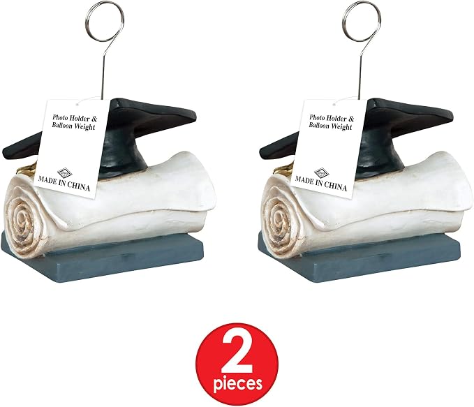 Beistle Grad Cap Photo/Balloon Holders – 2 Count Graduation Weights - Image 6