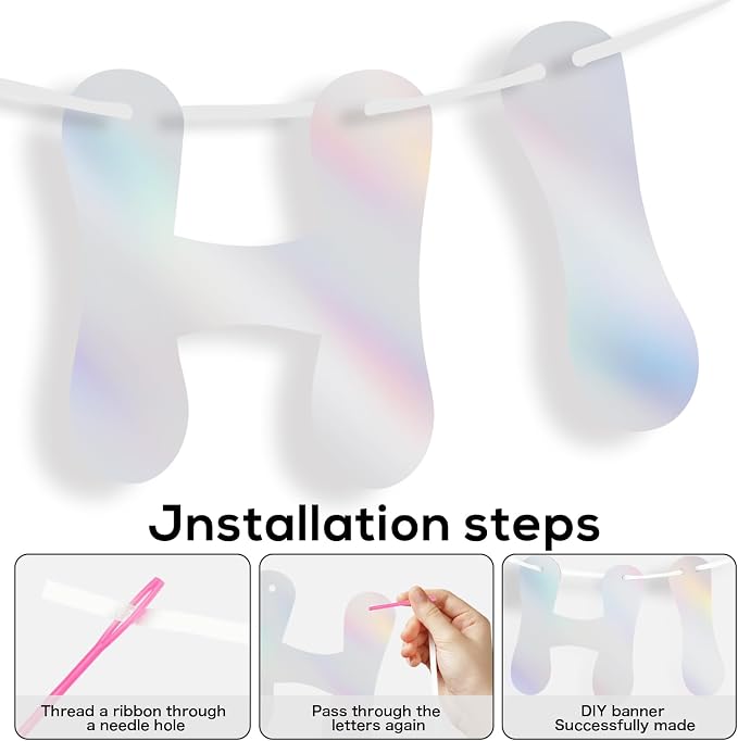 116PCS DIY Banner Customizable Birthday Banners Graduation Banner Custom Party - Image 3