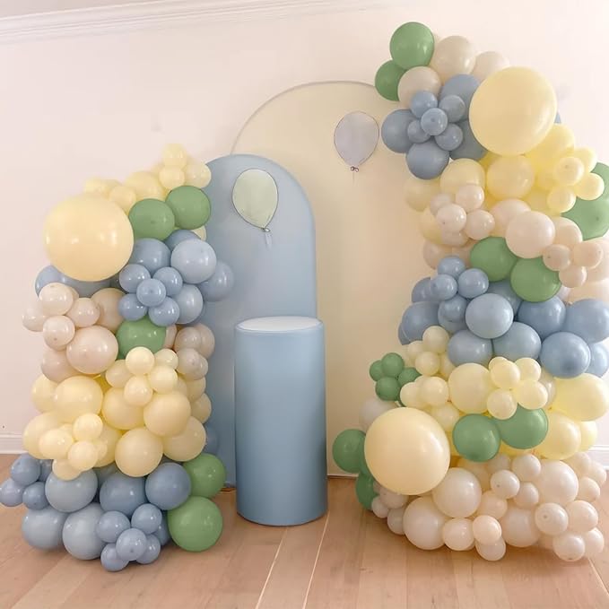 Blue and Green Balloon Arch Kit 115Pcs Dusty Blue Sage Green Balloons Garland - Image 4