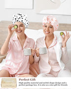 Shower Cap Luxury Shower Caps for Women Reusable Waterproof Hair Cap for Shower with Adjustable Bowknot Hair Bath Cap (Pink)