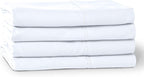 Bare Home Microfiber Bulk Pillow Cases - King Set of 4 - Cooling Pillowcases - Double Brushed - White Pillowcases 4 Pack - Easy Care (King - 4 Pack, White)