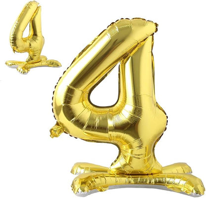 16" Standing Gold Alphabet Letter and Number Balloons Aluminum Hanging Foil by RUIANSI