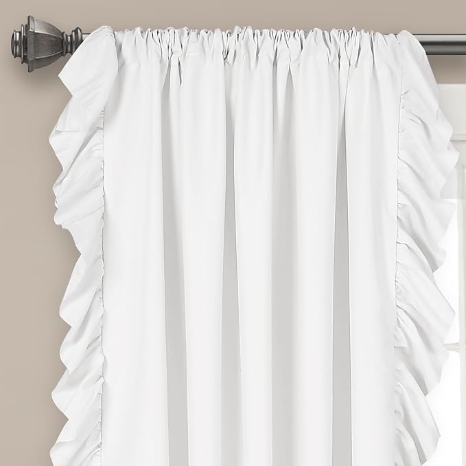 Lush Decor Reyna Ruffle Window Curtain Panel Set, Living room, or Dining Room - Image 2