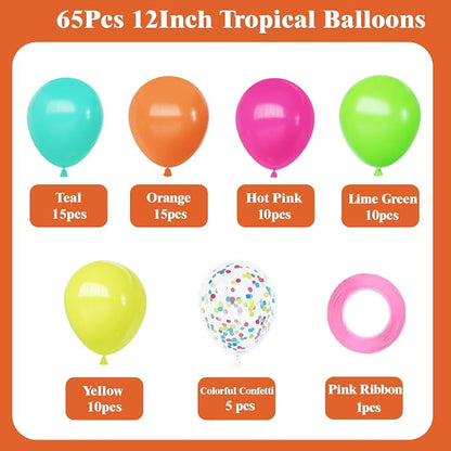 Tropical Hawaiian Balloons Set - Image 2