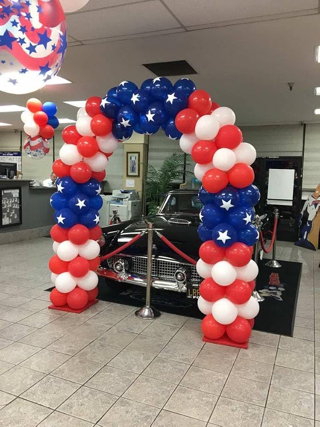 Voircoloria 66pcs Red White Blue Latex Party Balloons, 12inch | - Image 4