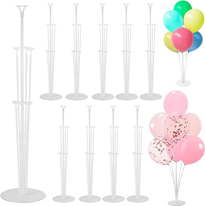 10 Sets Balloon Stand Kit, balloon sticks Holder by Goujfol