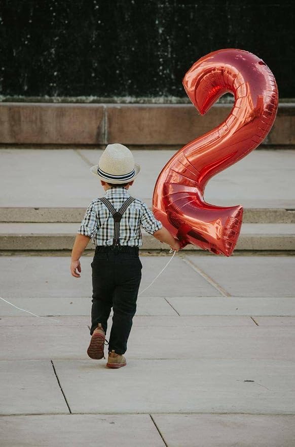 Numbers 10 Balloon 40Inch Red Balloons - Image 3