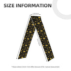 Men Women Sports Sweat Bands, Multifunction Long Head Ribbon for Yoga Workout Shower, Fashion Sun Moon Star Gold Black Headwear Hair Decor
