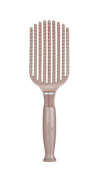 Premium Tangle Buster Brush – Soft Nylon Travel-Friendly Bristles – Long Durable Rubber Handle – Ideal for Wet and Dry Hair & Easy Grooming, Cashmere Color