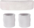 Suddora Sweatbands Set, Moisture Wicking 2 Wristbands and 1 Headband, Breathable Terry Cloth Athletic Bands for Basketball, Tennis, Yoga, Gym, Sweat Bands for Costumes and Cosplay
