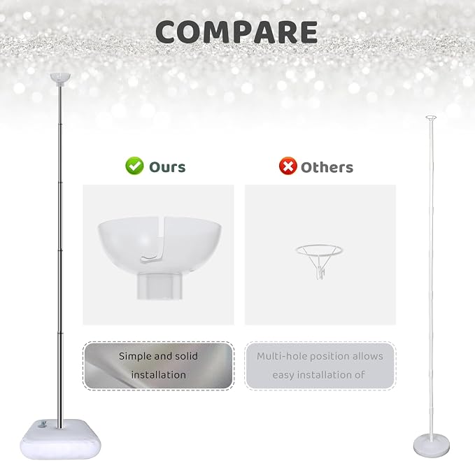 Balloon Arch Stand, Balloon Stand Set of 4, 7 Feet Height Adjustable Metal - Image 5