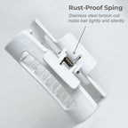 The Original Mello Hair Claw Clip Squishy Claw Clip Made in Korea Patent Pending 30021976 (White, Medium)