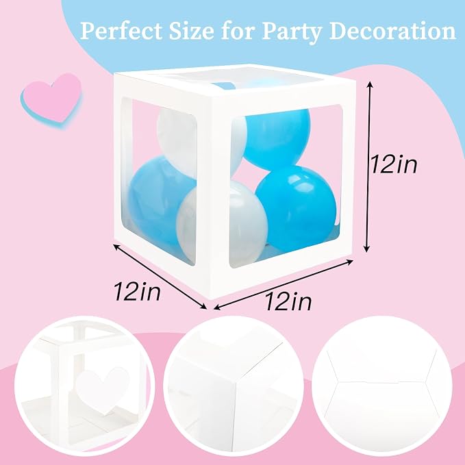 RUBFAC Baby Boxes with Letters and 36 Balloons - Image 3