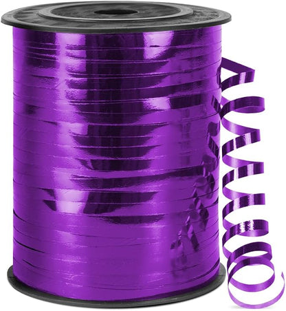 500 Yards Metallic Shiny Purple Curling Ribbon, 1/5" Curly Ribbons by Isaspire
