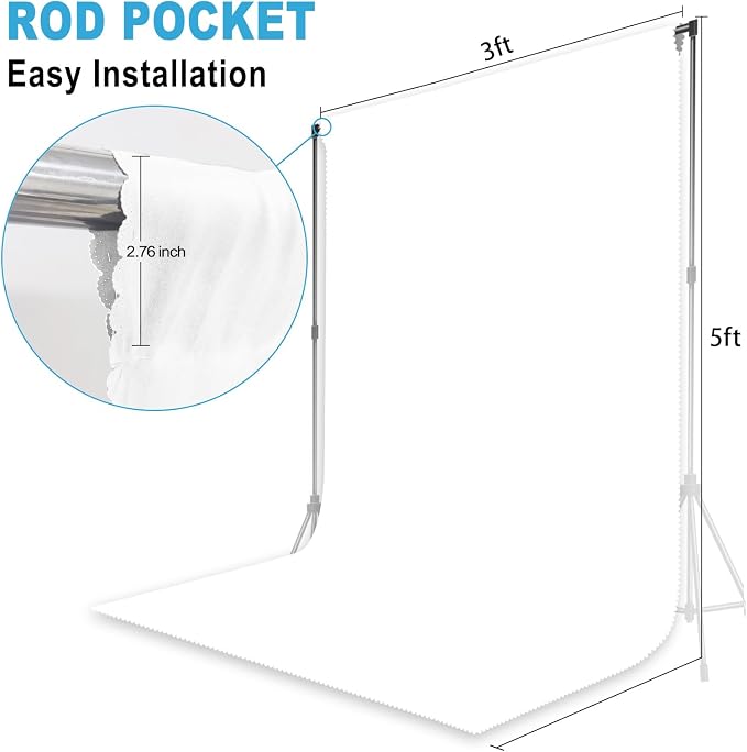 White Photography Backdrop for Photoshoot, 3x5 FT | Versatile Studio Photo - Image 2
