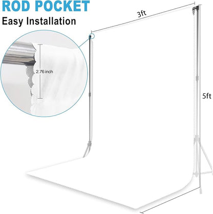White Photography Backdrop for Photoshoot, 3x5 FT | Versatile Studio Photo - Image 2