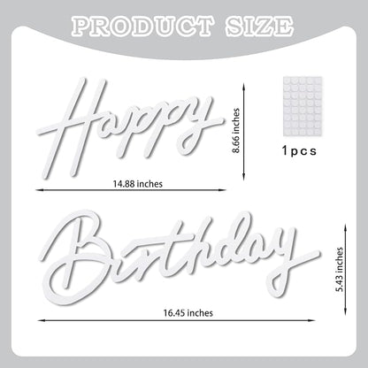 TONIFUL Happy Birthday Sign for Backdrop - Image 2