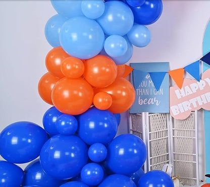 Blue and Orange Balloons Garland Arch Kit - Image 6