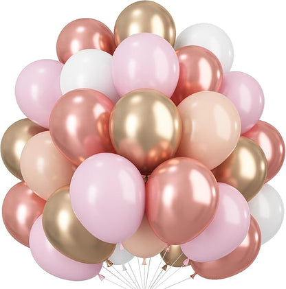 Rose Gold Balloons by Paeyeq