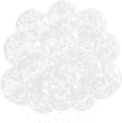 White Confetti Balloons by VHUWE