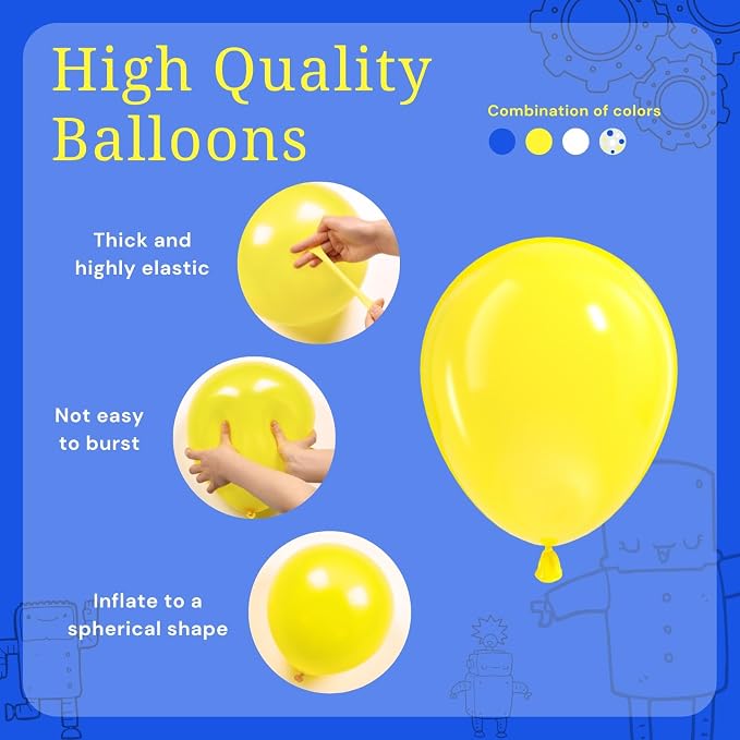 BAUANOOY Blue and Yellow Balloons, Graduation, Baby Shower, Birthday Party - Image 3