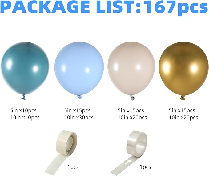 Dusty Blue Balloon Arch Kit - Image 3