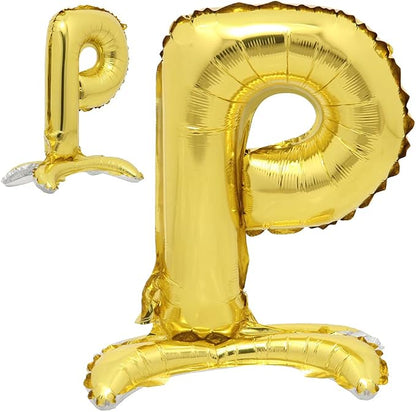 16" Standing Gold Alphabet Letter and Number Balloons Aluminum Hanging Foil by RUIANSI