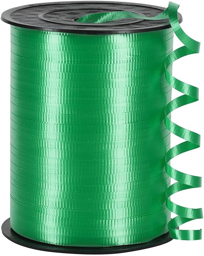 Green Curling Ribbon, 3/16 inch x 500 Yard Dark Green Crimped Curling Ribbon by PendantofLuck