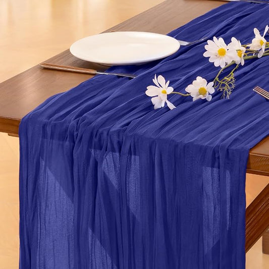 Cheesecloth Table Runner Summer Boho Wedding Birthday Party Home Decor | Royal by Socomi