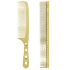 Hair Styling Comb,2PCS Metal Combs For Hair Women,Space Aluminum Stainless Steel Anti-static Sparse Haircut Comb Beauty Tool(Golden)