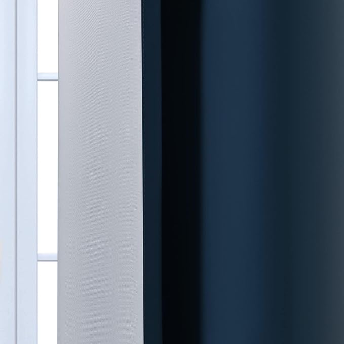 Yakamok Ombre Curtains Navy Blue and Greyish White - Image 7