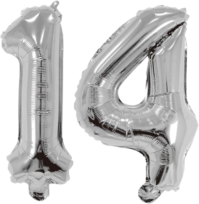 Number 14 Balloon Foil Mylar Balloons by YPSelected