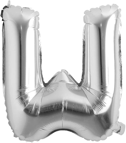 32 inch Letter Balloons Silver Alphabet Number Balloons Foil Mylar Party by REIANS